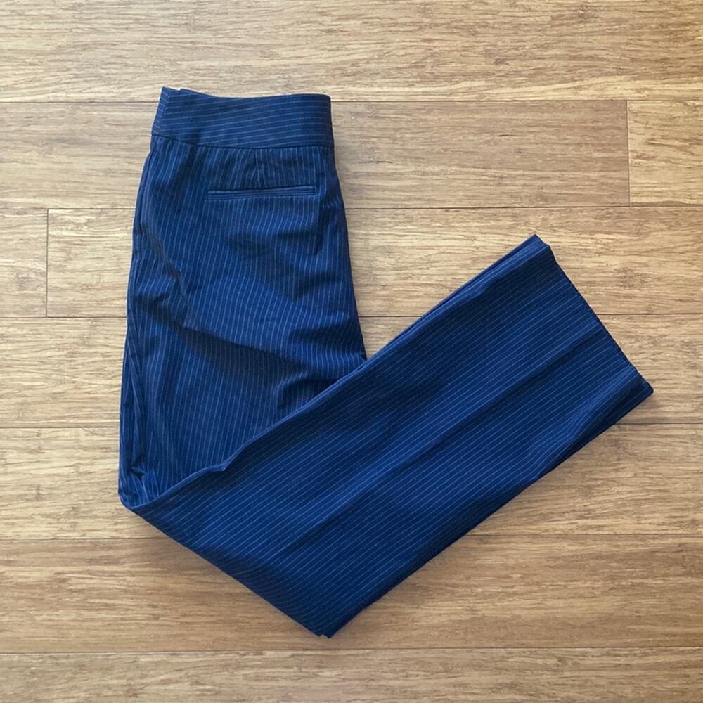 Liz Claiborne Navy Blue Pinstripe “Audra” Pants, Size 8